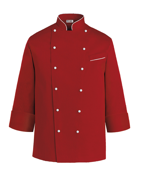 Red and black chef on sale coat